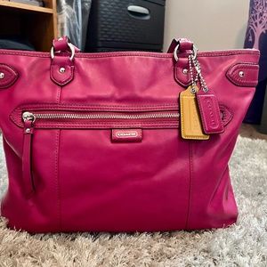 Coach Fuchsia Soft Leather Tote